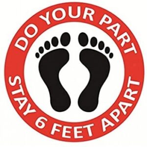 Social Distancing Stickers 12 inches