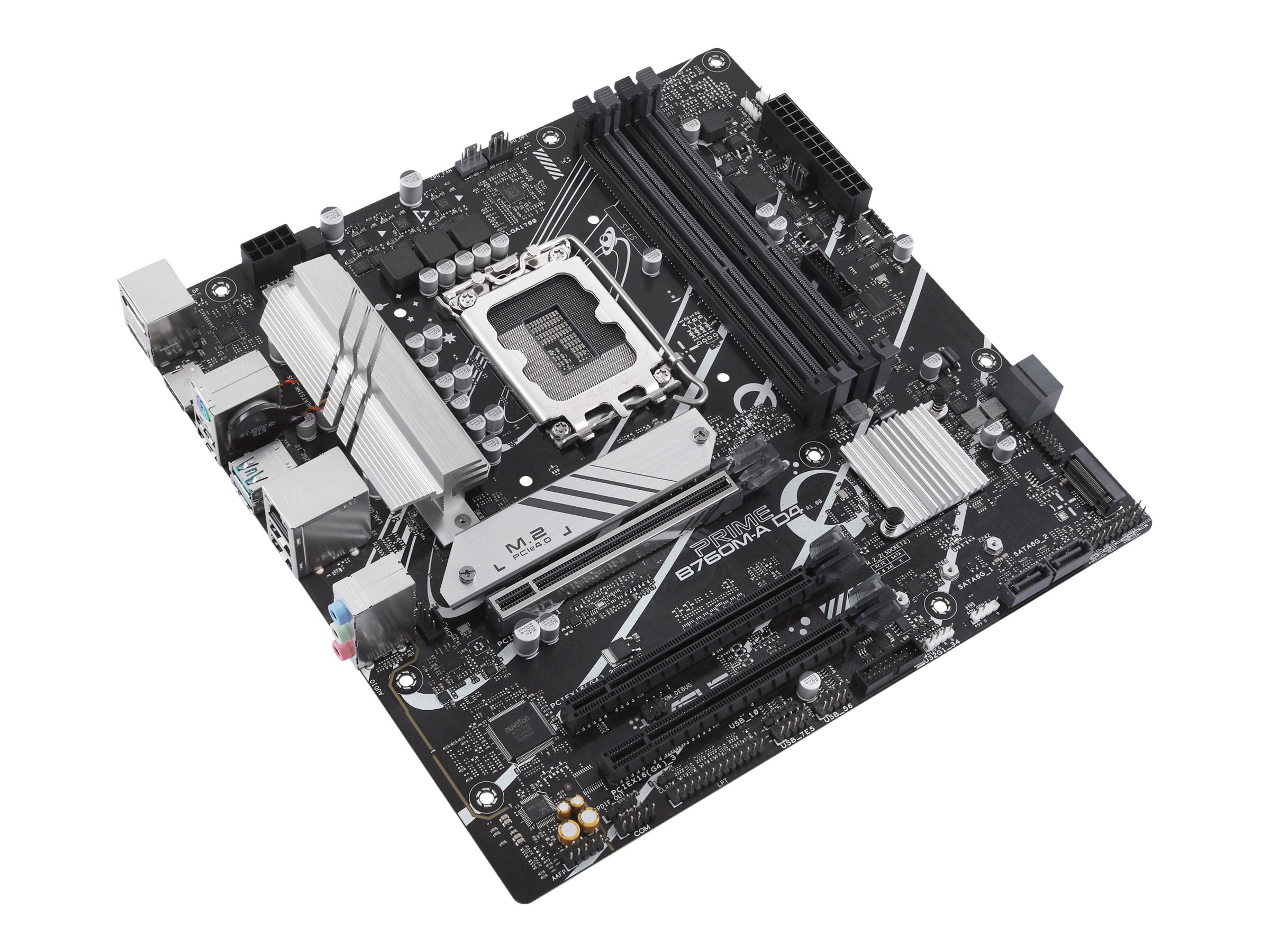 ASUS PRIME B760M-A D4 - Motherboard - micro ATX - LGA1700 Socket - B760 Chipset - USB 3.2 Gen 1, USB 3.2 Gen 2, USB-C 3.2 Gen 1 - 2.5 Gigabit LAN - onboard graphics (CPU required) - HD Audio (8-channel) - Image 2