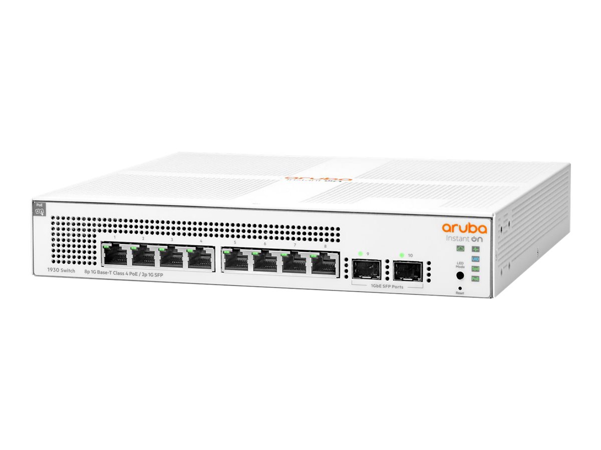 HPE Networking Instant On 1930 8G Class4 PoE 2SFP 124W Switch - switch - 8 ports - managed - rack-mountable