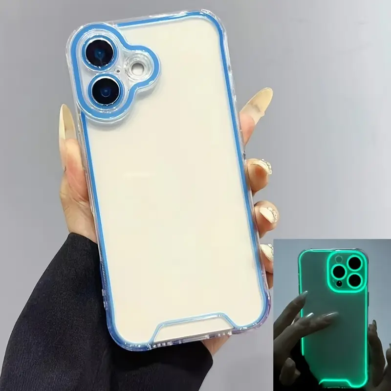 MT Phone Case iPhone 15 Luminous Glow-in-the-Dark Blue