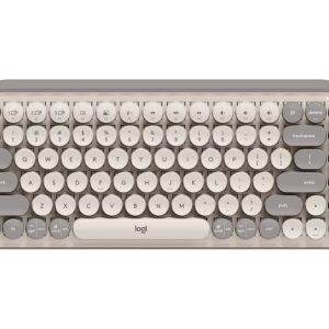 Logitech POP Keys Wireless Mechanical Keyboard with Customizable Emoji Keys - Mist - keyboard - mist sand Input Device