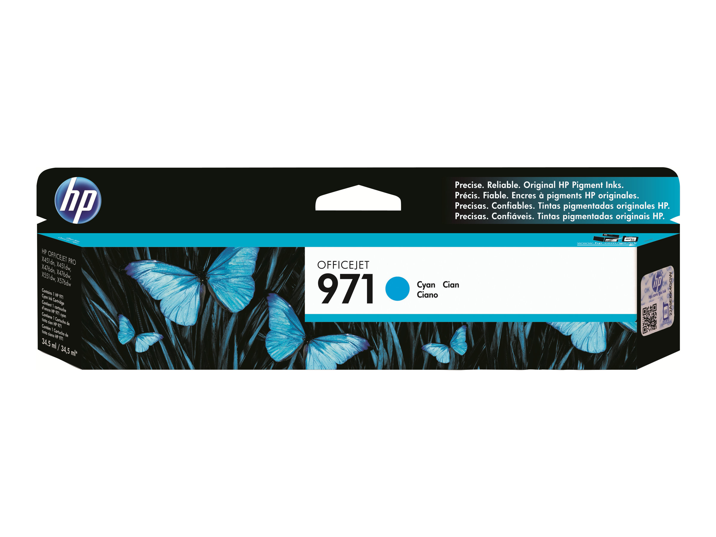 HP 971 - cyan - original - Officejet - ink cartridge