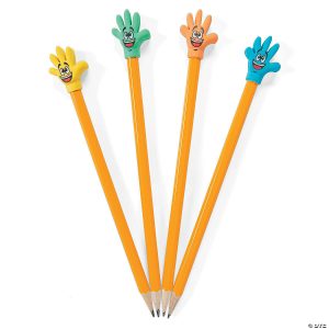 Oriental Trading High Five Smile Face Rubber Pencil Top Erasers