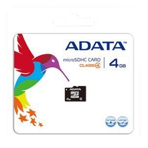 ADATA - flash memory card - 4 GB - microSDHC