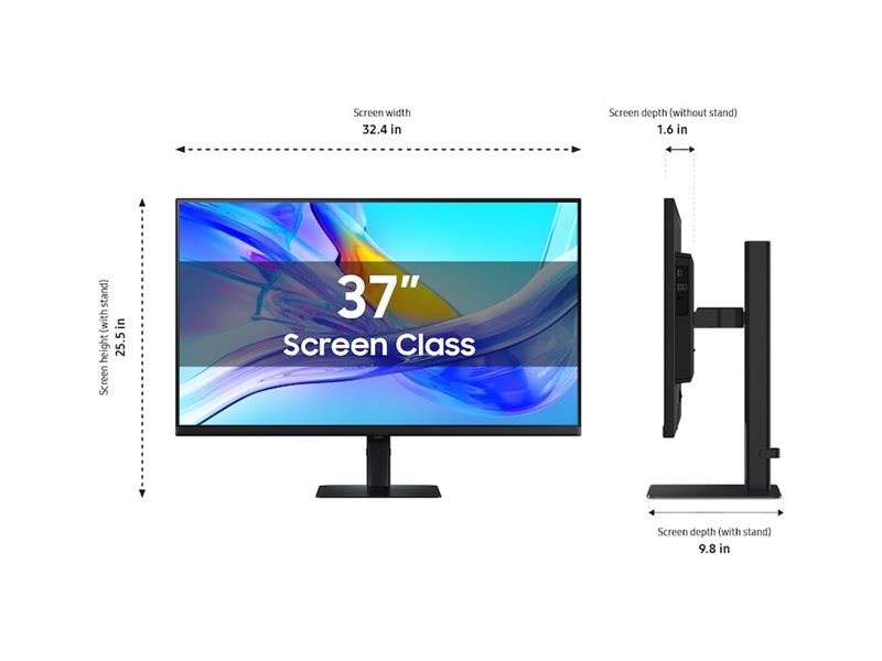 Samsung ViewFinity S8 S37D800UAN - S80UD Series - LED monitor - 37" - HDR - Image 4