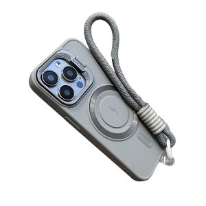 MT Phone Case iPhone 16 Pro Max Magnetic w/ Short Lanyard Grey