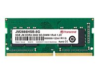 Transcend JetRAM - DDR4 - module - 8 GB - SO-DIMM 260-pin - 3200 MHz / PC4-25600 - unbuffered