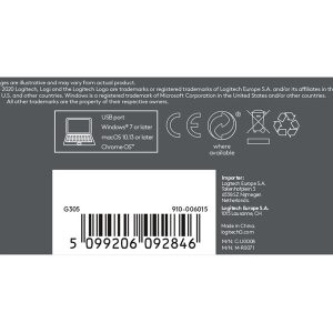 Logitech G G305 - mouse - 2.4 GHz - blue