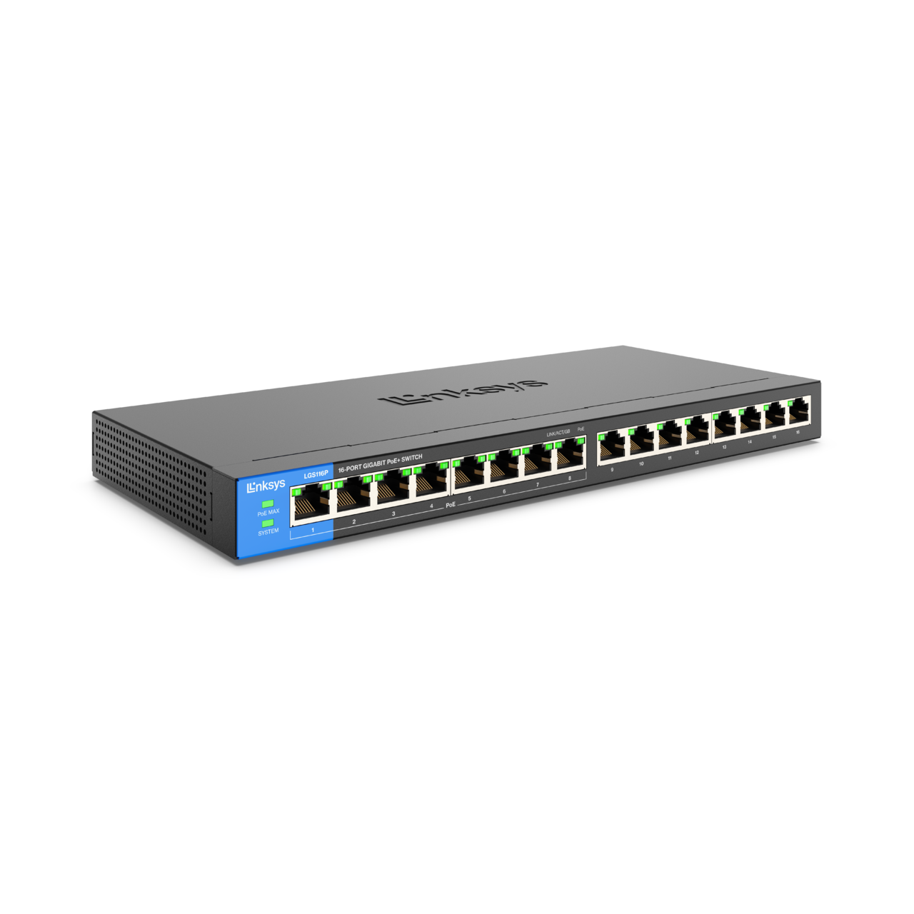 Linksys Business LGS116P - switch - 16 ports - unmanaged