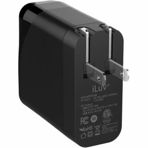 iLuv - 30W Charger Supports PD with 2 USB CA Ports - Black