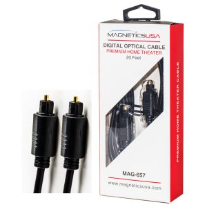 Magnetics MAG655 6FT Cable Digital Optical Audio Gold Tip