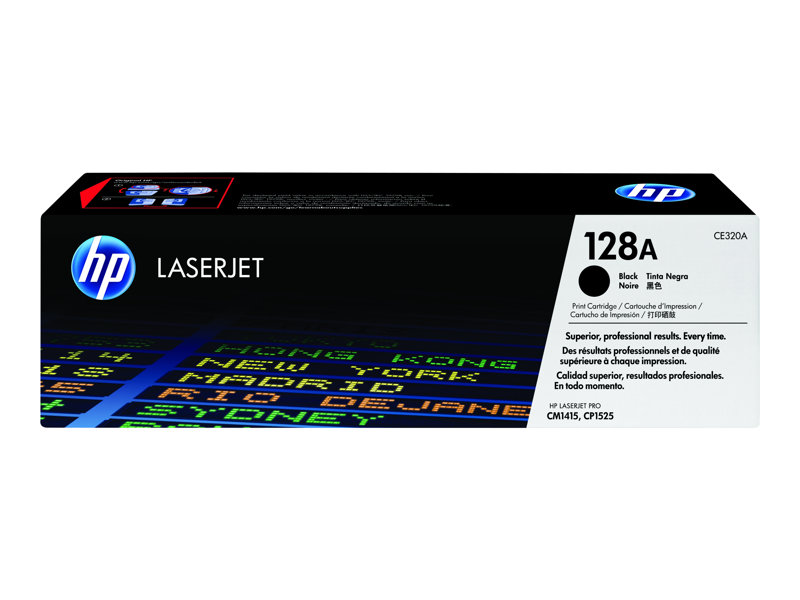 HP 128A - black - original - LaserJet - toner cartridge (CE320A) - Image 2