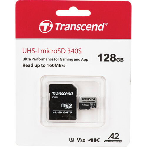 Transcend 340S - flash memory card - 128 GB - microSDXC - Image 2