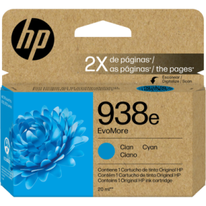 HP #938e EvoMore Cyan Ink