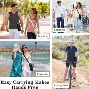 40oz Stanley Cup Compatible Adjustable Shoulder Strap Water Bottle Carrier Bag