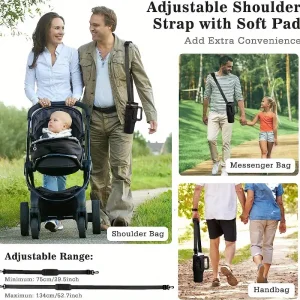 40oz Stanley Cup Compatible Adjustable Shoulder Strap Water Bottle Carrier Bag