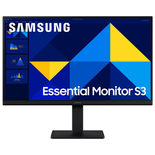 Samsung Essential S3 22" FHD 100Hz 5ms GTG IPS LED Monitor (LS22D300GANXZA) - Black - Image 4