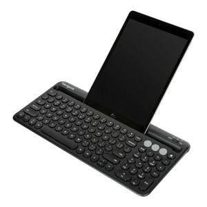 Targus - keyboard - with phone holder - black - antimicrobial Input Device
