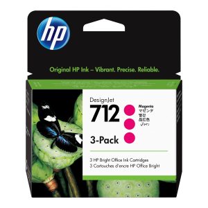 HP 712 - 3-pack - magenta - original - DesignJet - ink cartridge