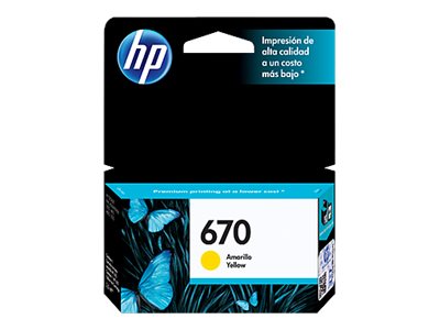 HP 670 - yellow - original - Ink Advantage - ink cartridge