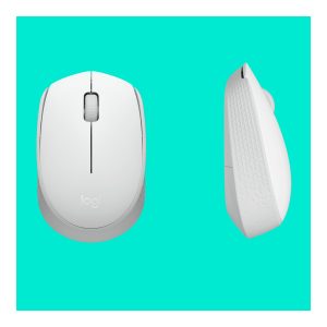 Logitech M170 Wireless Mouse, Ambidextrous, Off-white - mouse - 2.4 GHz - off-white