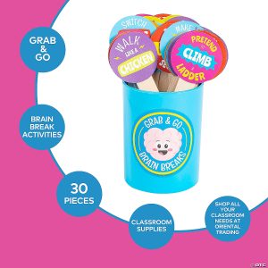 Oriental Trading Grab & Go Brain Break Activities & Actions - 2 1/2" x 6"