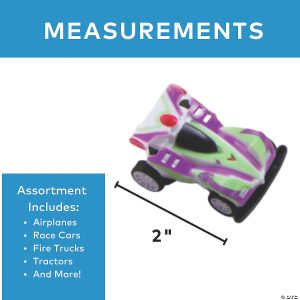 Oriental Trading - Pull-Back Plastic Vehicle & Character Assortment