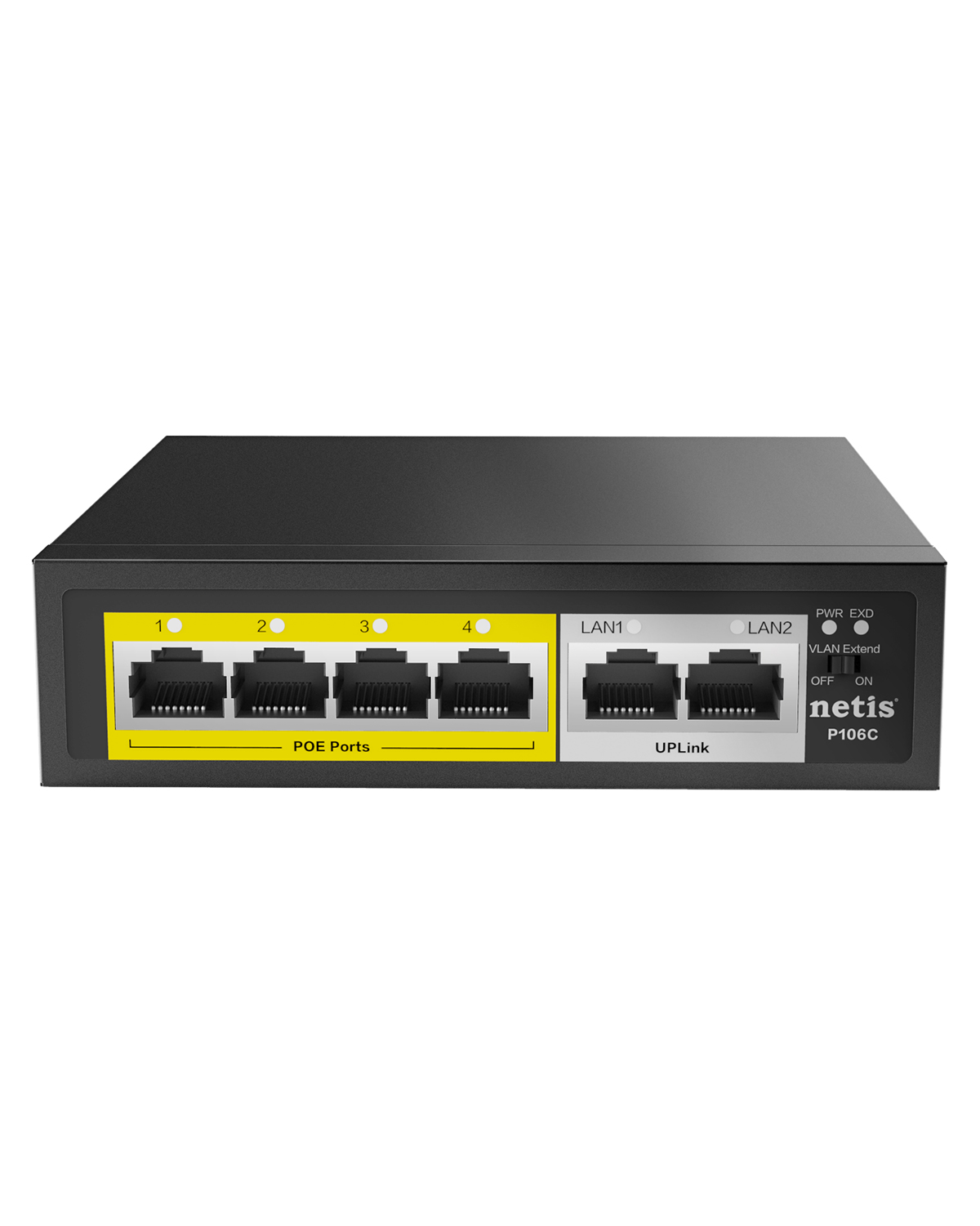 Netis P106C 4 POE+2 Fast Ethernet Switch