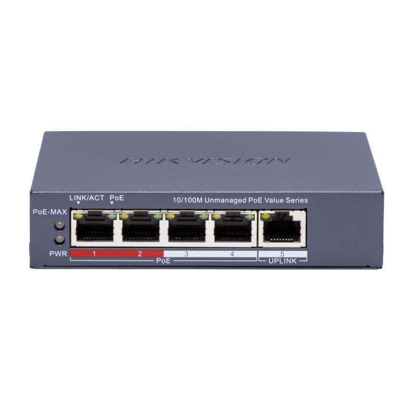 Hikvision Switch 4 Port PoE DS-3E0105P-E/M(C)(O-STD)