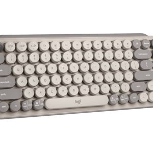 Logitech POP Keys Wireless Mechanical Keyboard with Customizable Emoji Keys - Mist - keyboard - mist sand Input Device