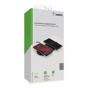 Belkin BoostCharge Dual Wireless Charging Pads wireless charging pad - + AC power adapter - 10 Watt