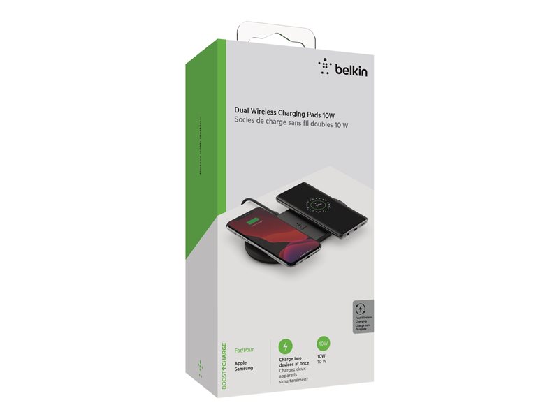 Belkin BoostCharge Dual Wireless Charging Pads wireless charging pad - + AC power adapter - 10 Watt - Image 10