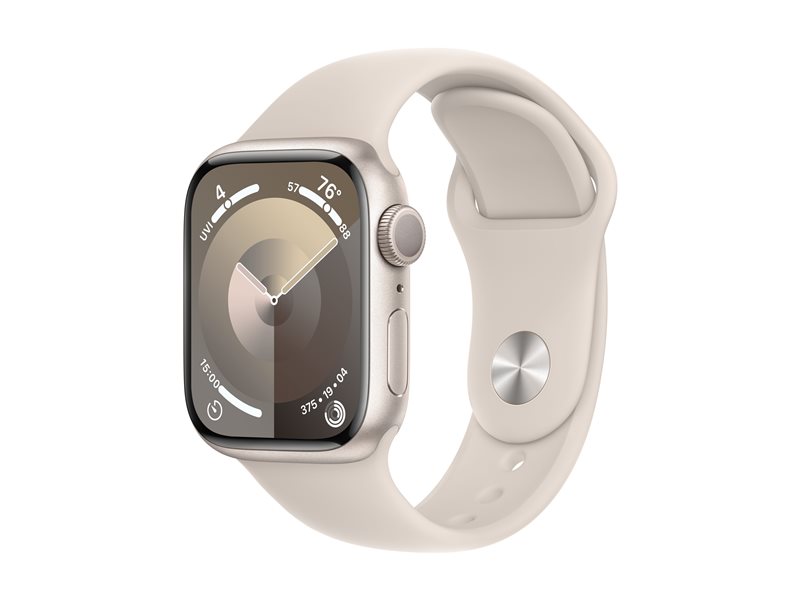 Apple Watch Series 9 (GPS) - starlight aluminum - smart watch with sport band - starlight - 64 GB - Image 2