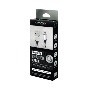 Unno Tekno Micro USB 2.0 Briaded Cable - 5ft - CB4061SV