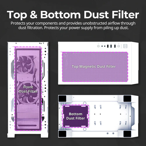 Zalman Gaming Tower Z3 Iceberg - White - Image 2