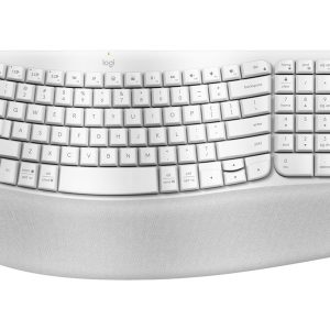 Logitech Ergo Series Wave Keys Wireless Ergonomic Keyboard with Cushioned Palm Rest, Off-white - keyboard - with cushioned palm rest - off-white Input Device