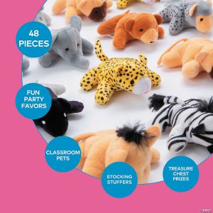 Oriental Trading  3 1/2" - 4" Mini Zoo Stuffed Animal Handout Assortment