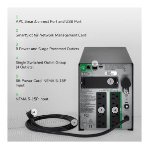 APC Smart-UPS 1500 LCD - UPS - 1 kW - 1440 VA - with APC SmartConnect