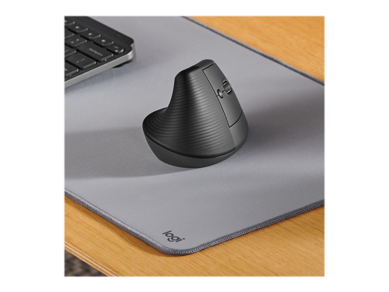 Logitech Lift Vertical Ergonomic Mouse - vertical mouse - Bluetooth, 2.4 GHz - graphite - Image 24