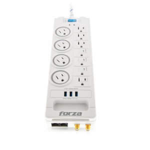 Forza- FSP-1011USBW Surge Protector 1750W, 11 Outlets - USB - Coax - RJ45