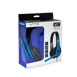 Unno Tekno Headset Ace 7 Stero 3.5mm w/mic HS7207BL