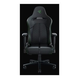 Razer Enki X - chair - steel, plush fabric, high-density polyurethane molded foam, elastomeric polyurethane (EPU) - black, green
