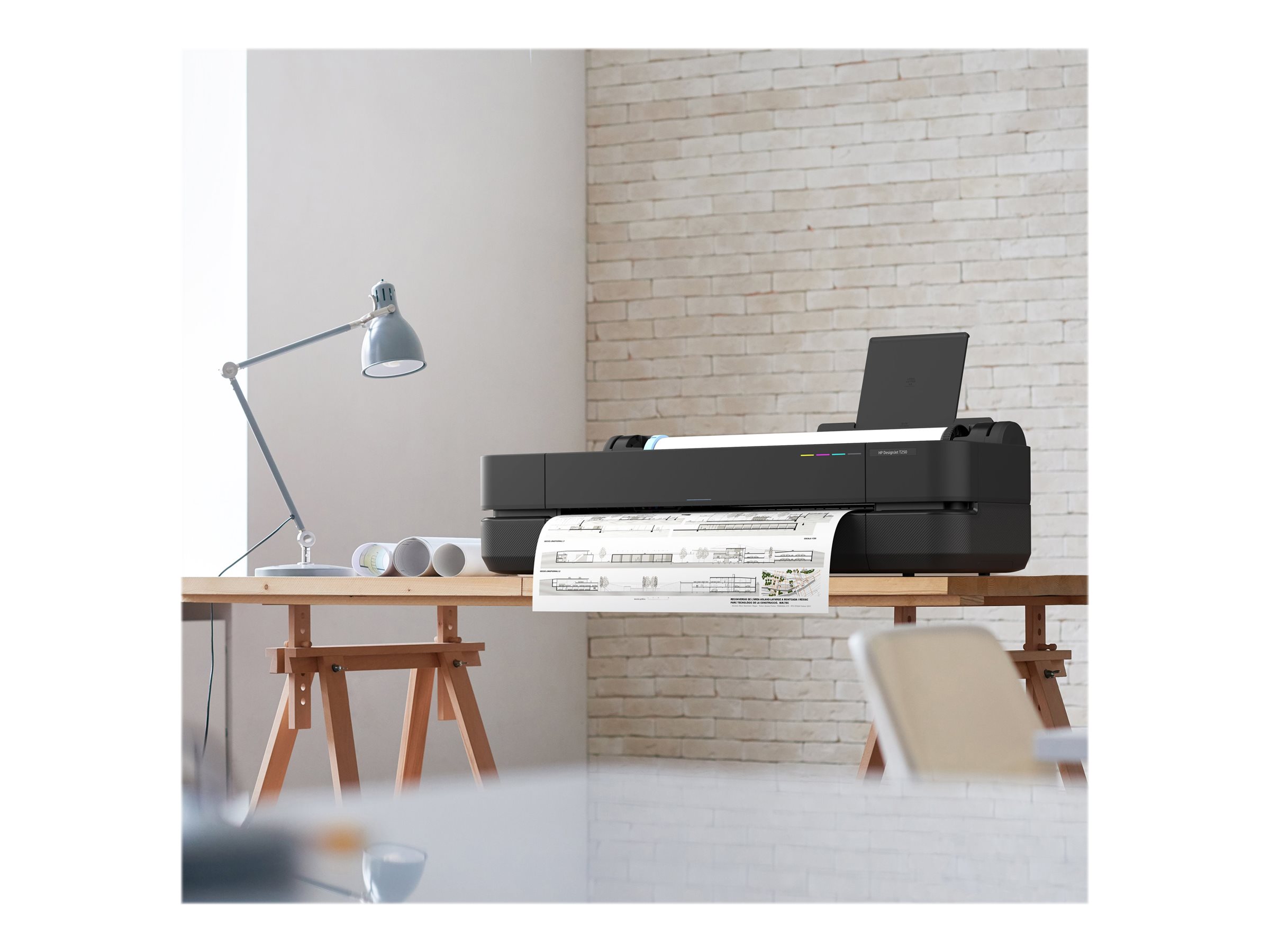 HP DesignJet T250 - 24" large-format printer - color - ink-jet - A1, ANSI D - 2400 x 1200 dpi - up to 0.5 min/page (mono) / up to 0.5 min/page (color) - USB 2.0, LAN, Wi-Fi - Image 7