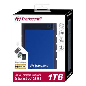 Transcend StoreJet 25H3B - hard drive - 1 TB - USB 3.0