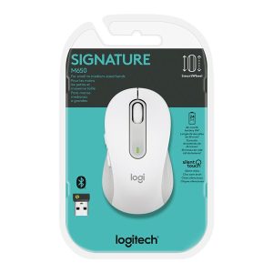 Logitech Signature M650 - mouse - small hands - Bluetooth, 2.4 GHz - off-white