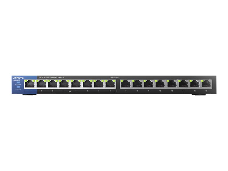Linksys Business LGS116P - switch - 16 ports - unmanaged - Image 10