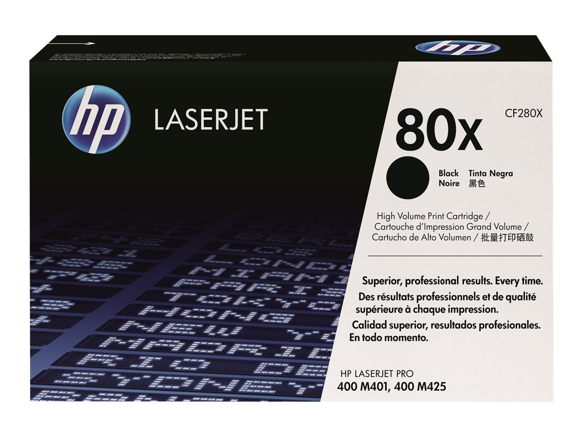 HP 80X - High Yield - black - original - LaserJet - toner cartridge (CF280X) - Image 2