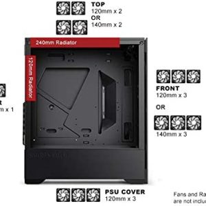 Bgears b-Voguish Gaming Case with Tempered Glass ATX Mid Tower