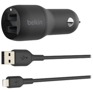 Belkin BoostCharge Dual Charger car power adapter - USB - 24 Watt