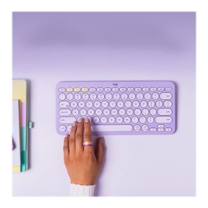 Logitech K380 Multi-Device Bluetooth Wireless Keyboard - Lavender Lemonade - keyboard - lavender, lemonade Input Device